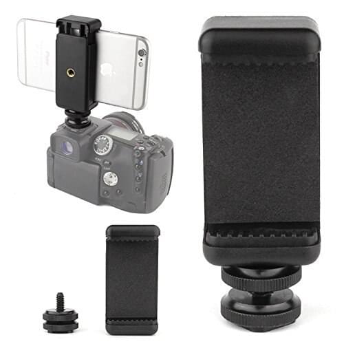 Hot Shoe Mount Adapter Kit - Attach Your Phone to The Flash Mount of Your DSLR Camera - Record Your Photo Shoot or use Phone App