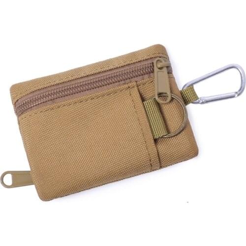 Coins Wallet Outdoor EDC Molle Pouch Wallet Waterproof Portable Travel Zipper Waist Bag for Hunting Military Camping EDC Pouch