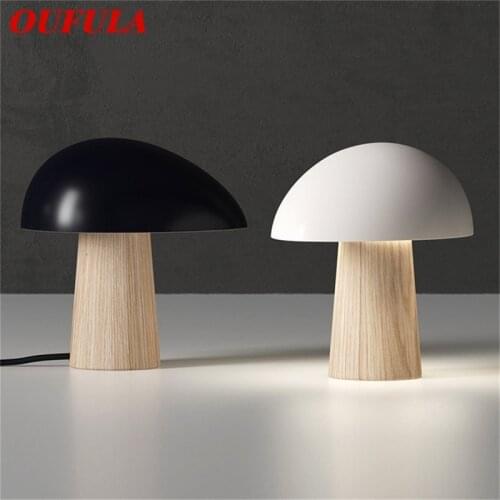 OUFULA Creative Table Lamps Modern LED Mushroom Desk Light for Home Bedroom Decoration