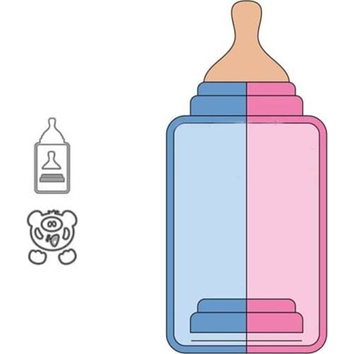 Baby Feeding Bottle Metal Cutting Dies for Scrapbooking Die Cut Stencil Handmade Paper Card Make Mould Model Craft Decoration