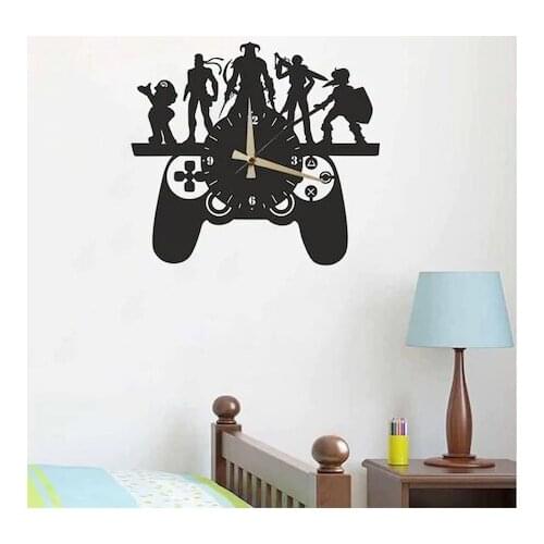 PUBG Console Design Metal Wall Clock 50cm x 50cm Modern Design Large 3D Clock Watch Home Sticker Decor living Room Wall Clock