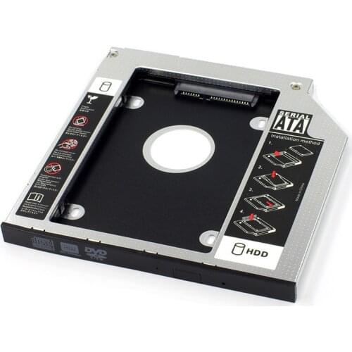 9.5MM 2nd Hard Drive HDD SSD Caddy Adapter for HP ENVY 17 17-j082eg 17-j020us 17-j040ec Swap GU70N DVD