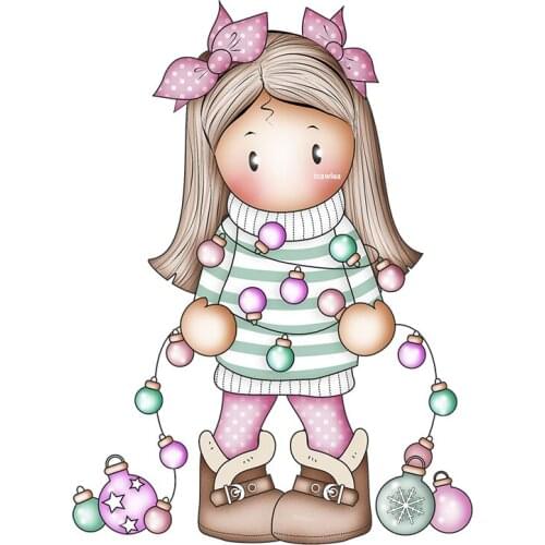 Christmas Bulb Bell Girl Cutting Dies Human Stencil for DIY Craft Scrapbooking Cards Decorative