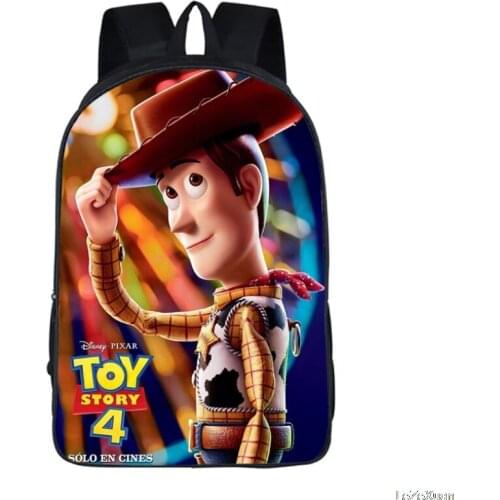 Disney Cartoon Toy Story 4 Backpack For Primary School Bags Boys Girls Kids Bag Infantil Menino Rucksack 16inch
