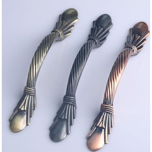 76MM American retro style kithen cabinet dresser door handle antique bronze antique iron cupboard drawer cabinet knob handle 3"