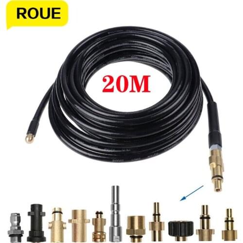 20M High-Pressure Water Pipe Clean Dirt Car Washing Sewer Cleaning Hose Accessorie For Nilfisk Karcher Lavor M22 Huter STIHLE
