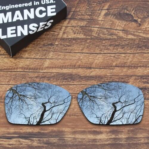 ToughAsNails Polarized Replacement Lenses for Oakley Plaintiff Squared Sunglasses Metallic Silver Color (Lens Only)