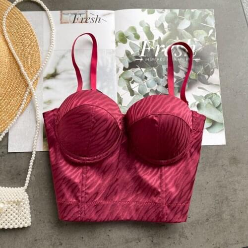 2021 New Women Water Ripples Striped Camisole Sexy Backless Cropped Top Gathered Bra Female Night Club Party Tank Tops Y475