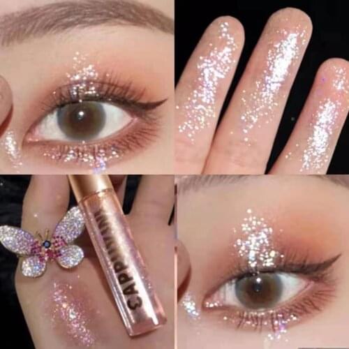 Liquid Shimmer Metallic Eyeshadow Waterproof Diamond Glitter Maquiagem Eyeshadow Makeup Face Illuminator Highlighter Cosmetic