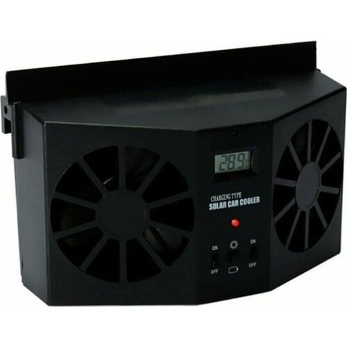 Solar Powered Dual Air Vent Radiator Cooler Fans Car Window Cooling Exhaust Fan Solar Powered Exhaust Fan Eliminates Peculiar