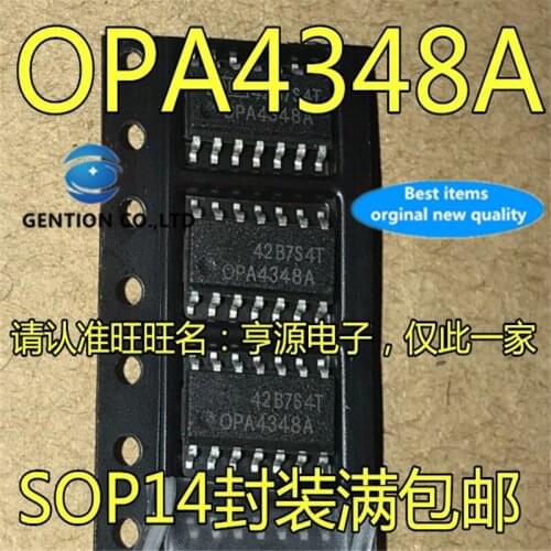 10Pcs OPA4348AIDR OPA4348A OPA4348AID SOP14 in stock 100% new and original