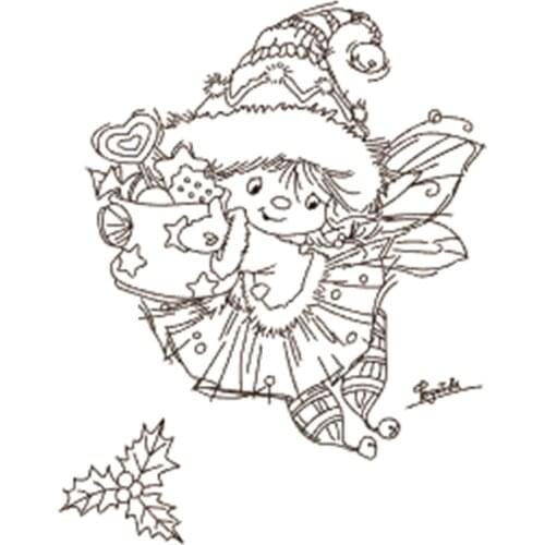 10x8 Girl with christmas hat New Transparent Clear Rubber Stamp Sheet Cling Scrapbooking Photo Album PaperCard DIY Craft