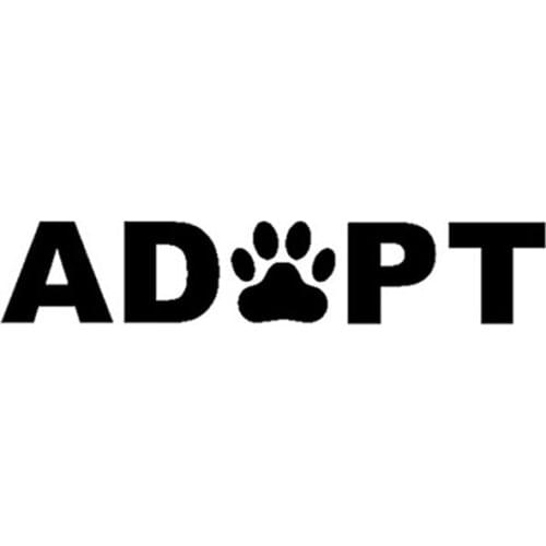 18*3.5CM ADOPT a DOG CAT or Shelter PET Paw PRINT STICKER Fun Personalized Car Stickers Decals C1-0010