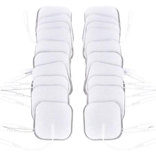 20Pcs Electrode Pads for Tens Digital Therapy Machine Self Adhesive Reusable with 2Mm Plug for Tens 3000,Ems Digital Therapy Mac