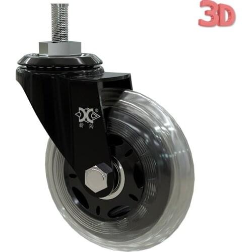 5 Pcs/Lot 3-inch Pu Screw Roller Ice Wheel Electrophoresis Entertainment Equipment Scooter Universal Mute Caster