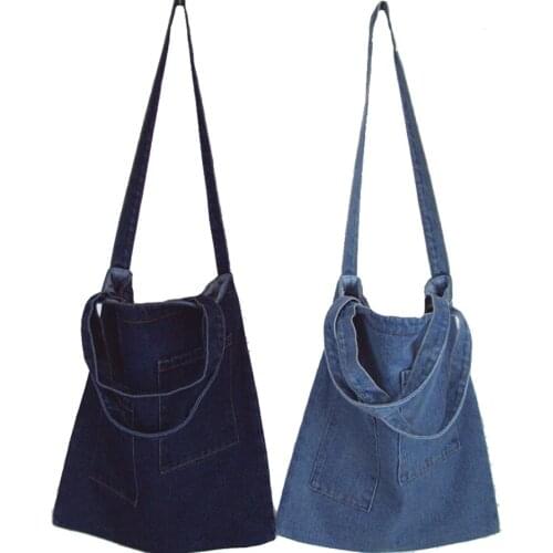 6PCS / LOT Women Shopping Bag Tote Pouch Simple Totes Female Large Capacity Korea Pure Color Casual bag Handbags