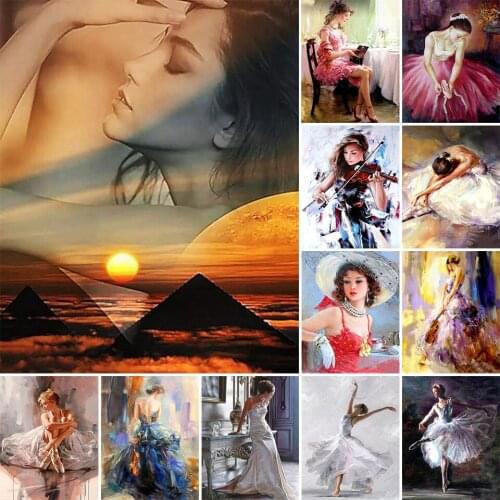 5D DIY Diamond Painting Portrait Art Rhinestone Picture Full Diamond Embroidery Mosaic Hand Beading Home Decoration Gift Kit