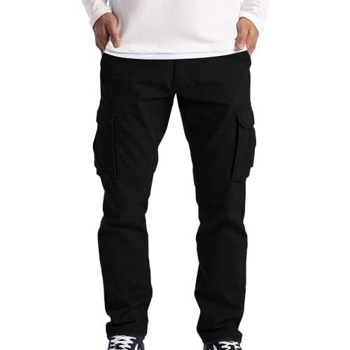 Mens Elasticity Military Urban Commuter Trousers Work Wear Combat Safety Cargo 6 Pocket Full Pants Cargo Pants Trousers