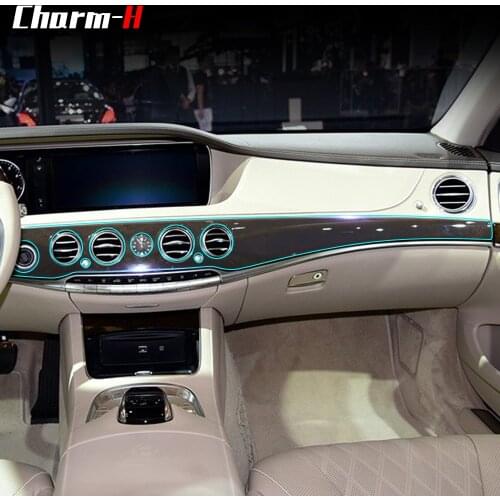 Center Console Dashboard Gear Shift Air Outlet Protective Film Sticker For Mercedes Benz S Class Maybach S500 2013-2017 Accessor