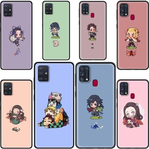 Cell Caso Demon Slayer Cute Kimetsu No Yaiba Case For Samsung Galaxy M51 M31 M31s M30 M21 M11 M01 F41 A9 A7 2018 Cover Shell
