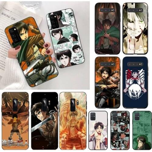 Attack on Titan Eren Jaeger Yeager Jager Phone Case for Samsung S20 plus Ultra S6 S7 edge S8 S9 plus S10 5G lite 2020