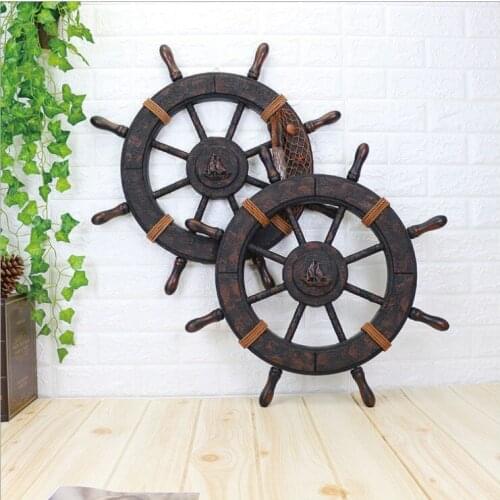 Mediterranean-style decorative rudder retro do old ornaments home wall living room wall decorative helmsman pendant