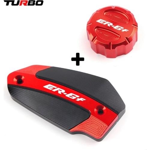 For Kawasaki ER6F ER-6f 2009-2016 2013 2014 2015 High Quality Motorcycle CNC Front & Rear Brake Fluid Reservoir Tank Cap cover