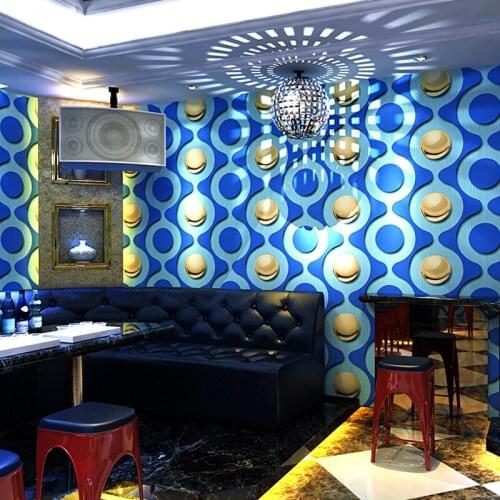 KTV wallpaper 3d stereoscopic personality stylish flash wall cloth bar hotel fancy ballroom room theme room wallpaper