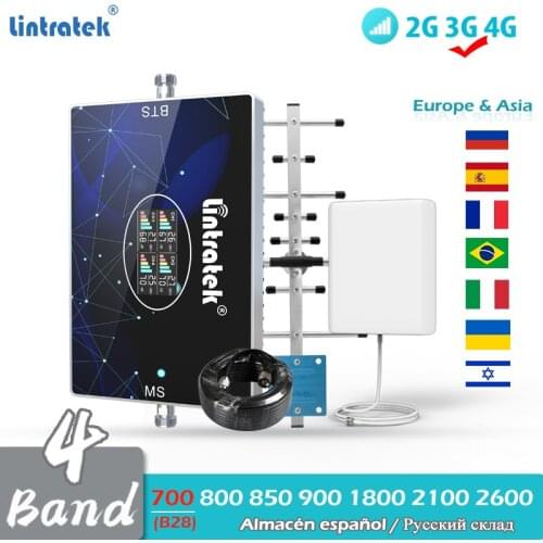 Global Signal Booster 2G 3G 4G AGC 4 Band GSM 900 1800 WCDMA 2100 LTE B5 CDMA 850mhz B20 800mhz 2600 Cellular Repeater Amplifier