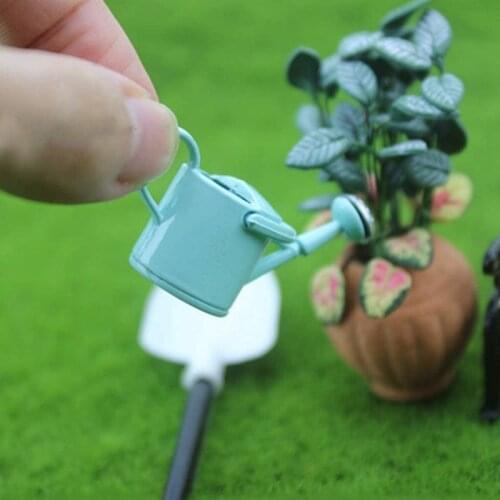 Mini Watering Can Miniature Doll House Accessories Model Simulation Tool Toy Watering Can Random Color