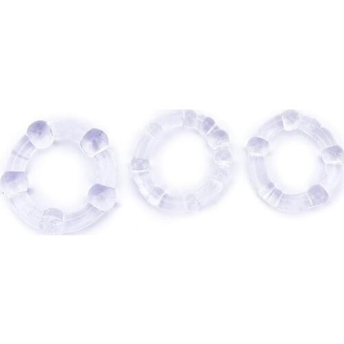 Set of 3PCS Durable Cock Rings Bead Penis Ring Male Delay Ejaculation Lasting Erection Ring Sex Toys For Men Adults