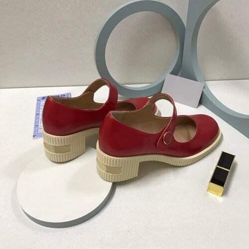Non-Slip Wear-Resistant Thick Heel New Summer Small Leather Shoes Comfortable And Casual Mary Jane Single Shoes Women