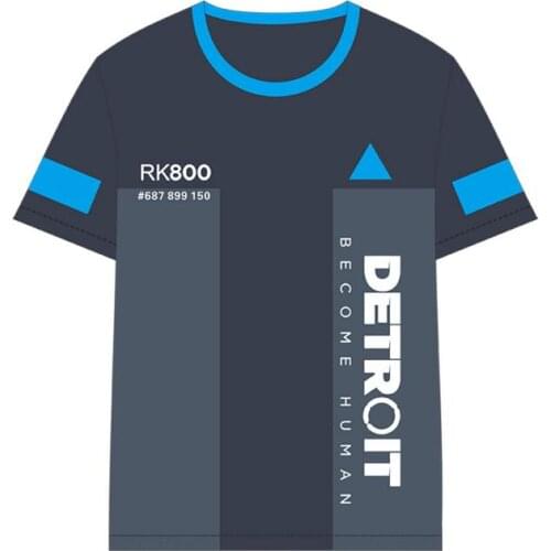New Detroit Becomes Connor Cos Short Sleeved T-shirt Incarnated Into Human Animation Game detroit become human t shirt