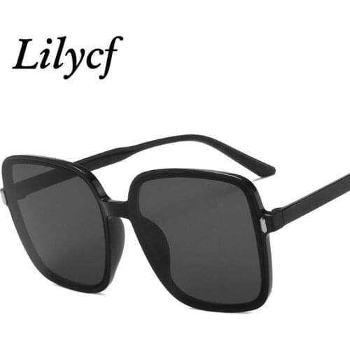 UV400 2021 New Ladies Sunglasses Fashion Big Frame Rice Nail Glasses Trend Wild Personality Square Sunglasses