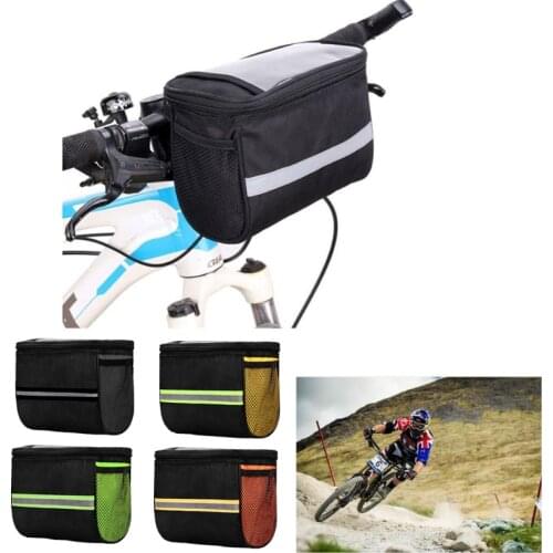 Bicycle Front Handlebar Bag Bike Frame Pannier Organizer Pouch MTB Waterproof Phone Bags Multifunction Portable Shoulder Bag