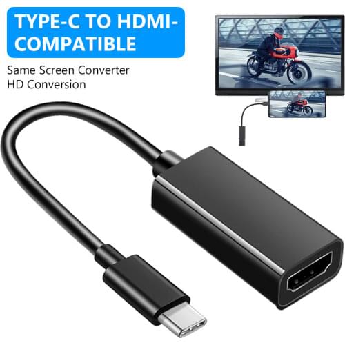 USB C to HDMI-compatible Adapter 4K 30Hz Cable Type C for MacBook Samsung Galaxy S10 Huawei Mate P20 Pro USB-C HDMI-Adapter