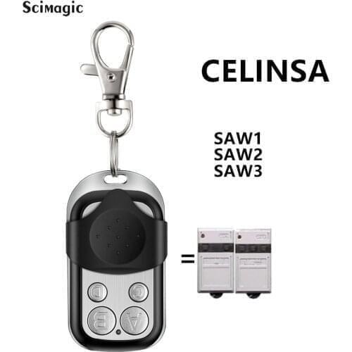 For CELINSA SAW1 SAW2 SAW3 Garage Gate Remote Control 433mhz Clone Transmitter Command