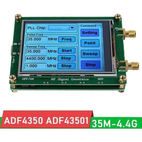 35M-4.4Ghz ADF4351 ADF4350 RF signal source Signal generator square wave /Point frequency sweep touch screen PC Software control