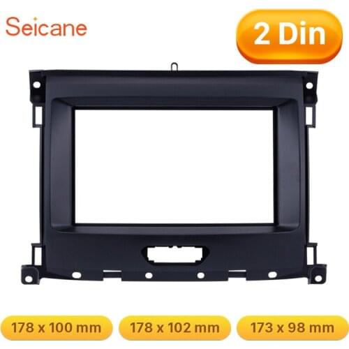 Seicnae 173*98/178*100/178*102mm Refitting Audio Panel Frame Trim Kit 2 Din Car Stereo Fascia for Ford Ranger
