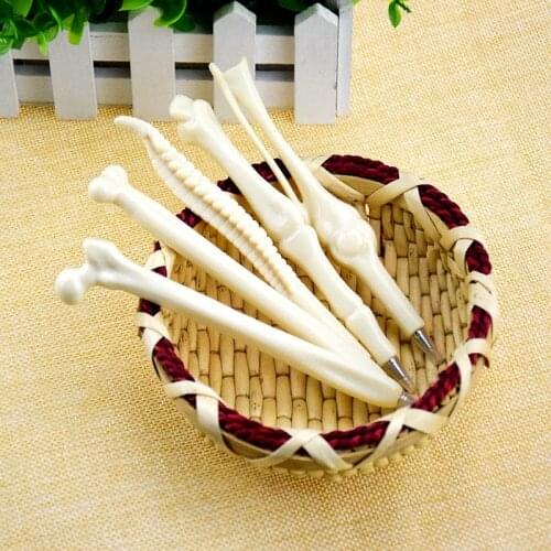 5pcs/Lot Bones Ballpen 0.7mm Student Ballpoint Pen School Supplies Office Supplies Home Decoration Kids Gift Reward