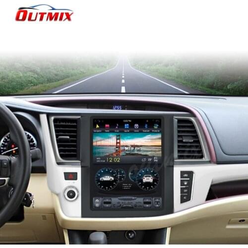 DSP PX6 Android 9 styl Tesla Radio samochodowe nawigacja GPS For Toyota Highlander 2014-2019 odtwarzacz multimedialny magnetofon