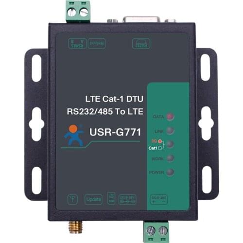 USR-G771-E LTE CAT 1 Cellular GSM Modem TCP UDP Transparent Transmission RS232 RS485 Interfaces