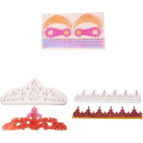 Top Quality 3D Crown/Pearl Shape Fondant Mold Crown Silicone Sugarcraft Mold Fondant Mold Mar-18