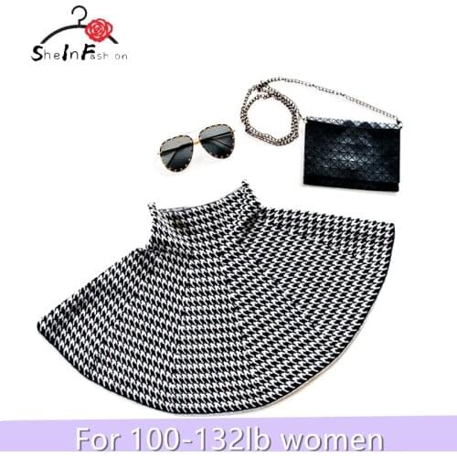 2020 Spring Autumn New Women Skirt Knitting Woolen Midi Skirt Ladies High Waist Casual Pleated Elastic Flared Skirts Womens