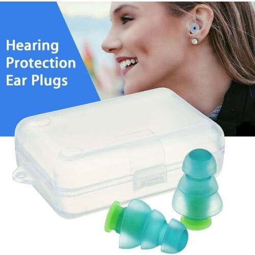 1 Pair Noise Cancelling Hearing Protection Earplugs For Concerts Musician Motorcycles Reusable Silicone Ear plugs