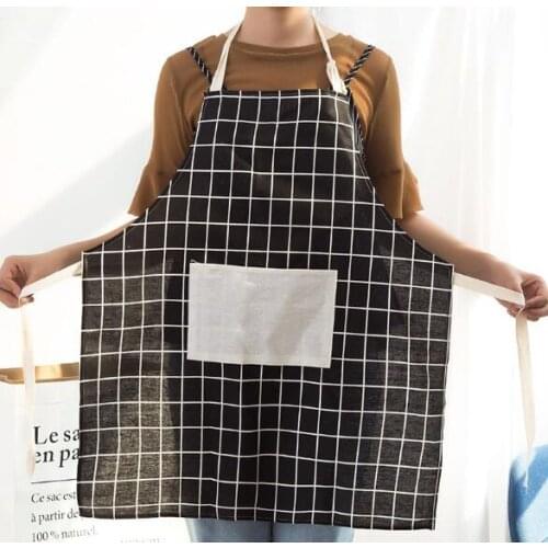 1PC Women Apron Kitchen Bib Cooking Aprons With Pockets With Sleeve home decoration accessories for kitchen OK 0916