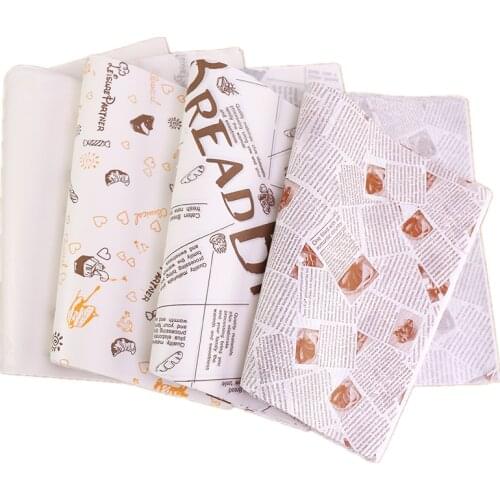 100pcs 26x36cm/10.26x14.18 " Wax Paper Food Grade Grease Paper Food Wrappers Paper For Bread Sandwich Oil paper Baking Tools