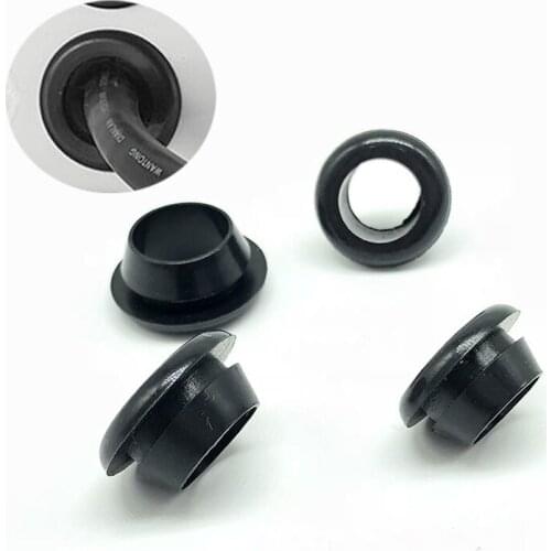 100pcs Single-sided Rubber Wire Grommet Gasket 3mm Inner Dia Electric box inlet outlet Seal ring Dust plug cover cable protector