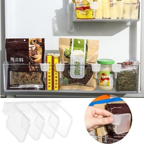 2sets Partition Board Refrigerator Storage Drawers Divider Snap Partition Holder Plastic Kitchen Tools Household Clapboard