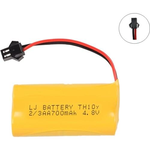 4.8V 700mAh Ni-Cd Battery SM Plug For Jia Qi TT661 TT662 TT663 TT664 TT665 Rc Battery 2/3 AA 4.8v Battery Free Shipping